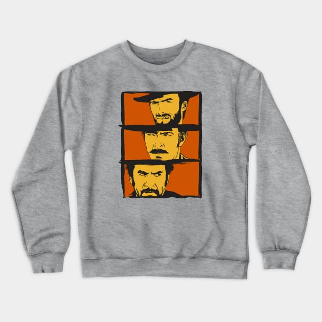 The Good,the Bad and the Ugly art Crewneck Sweatshirt by buby87